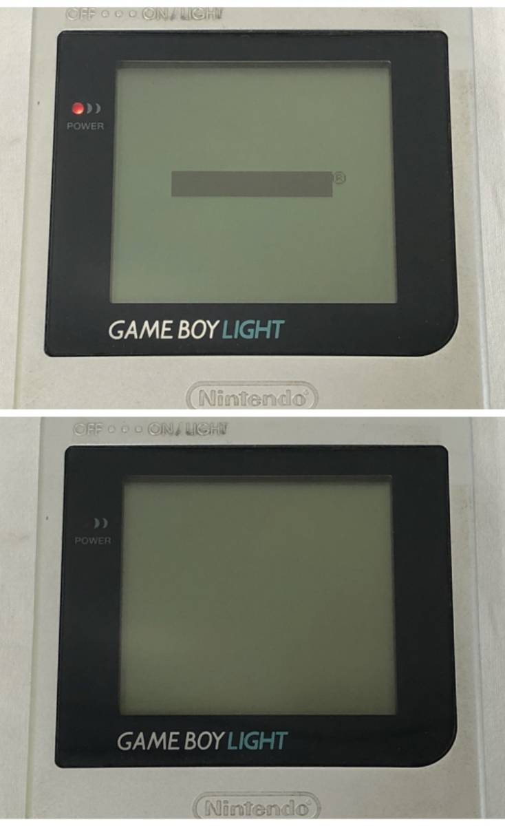 L6080(124)-323/OS3000【名古屋】Nintendo ニンテンドー GAMEBOY LIGHT MGB-101 ゲーム機 / ソフト 1点_画像9