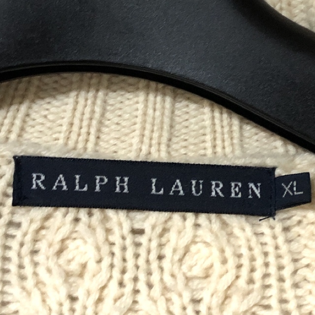 RALPH LAUREN ニットジャケット XL/ラルフローレン ウールカシミヤ エンブレム ブレザー _画像4