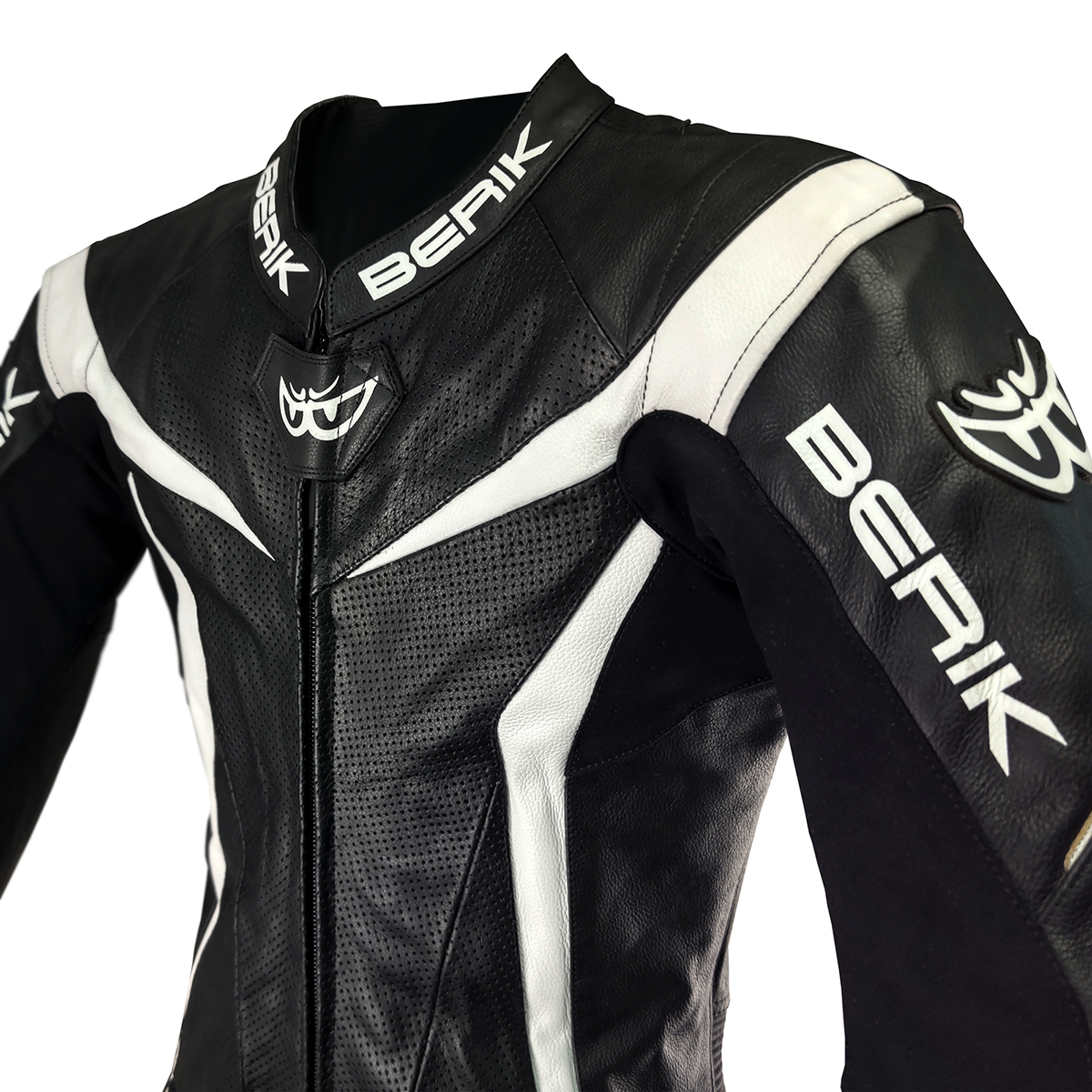 MFJ公認モデル BERIK ベリック レーシングスーツ LS1-10417 BLACK/WHITE 50サイズ Lサイズ相当 サーキット ツーリング 【バイク用品】_画像6