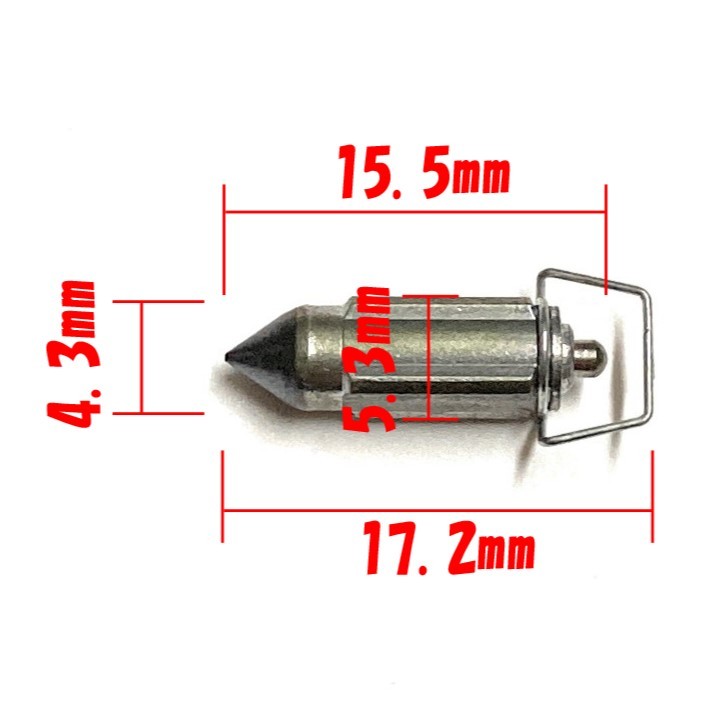 フロートバルブ 4個 バリオス2 バリオス ゼファー400 ZRX400 ZRX-Ⅱ ZX-4 ZXR400 ザンザス GPZ400S 750 ZZR250 KLX ケイヒン キャブレター_画像2