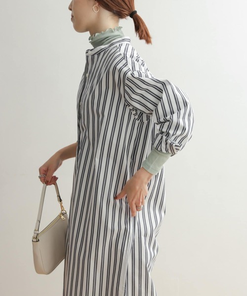 URBAN RESEARCH DOORS Urban Research 23SS cotton stripe One-piece 1 sheets also feather woven as .* adult casual M regular price 11,000 jpy 