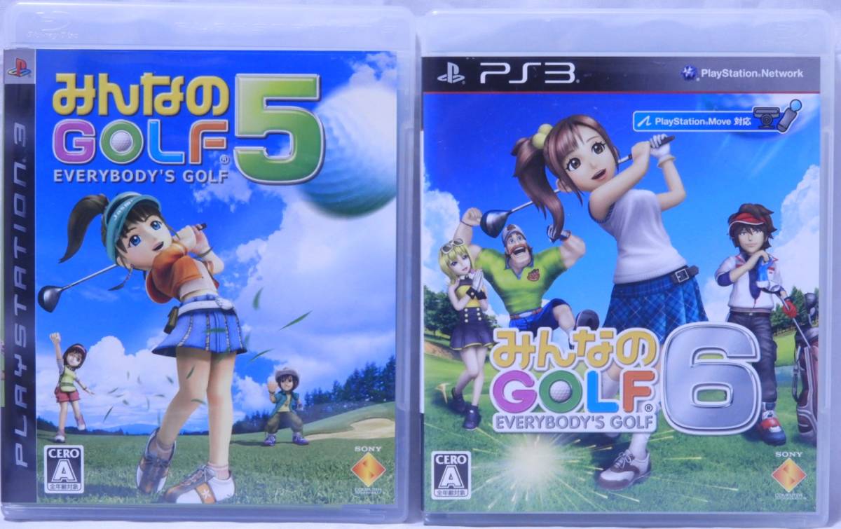 プレイステーション3ソフト みんなのゴルフ5 みんなのゴルフ6 2本セット_画像1
