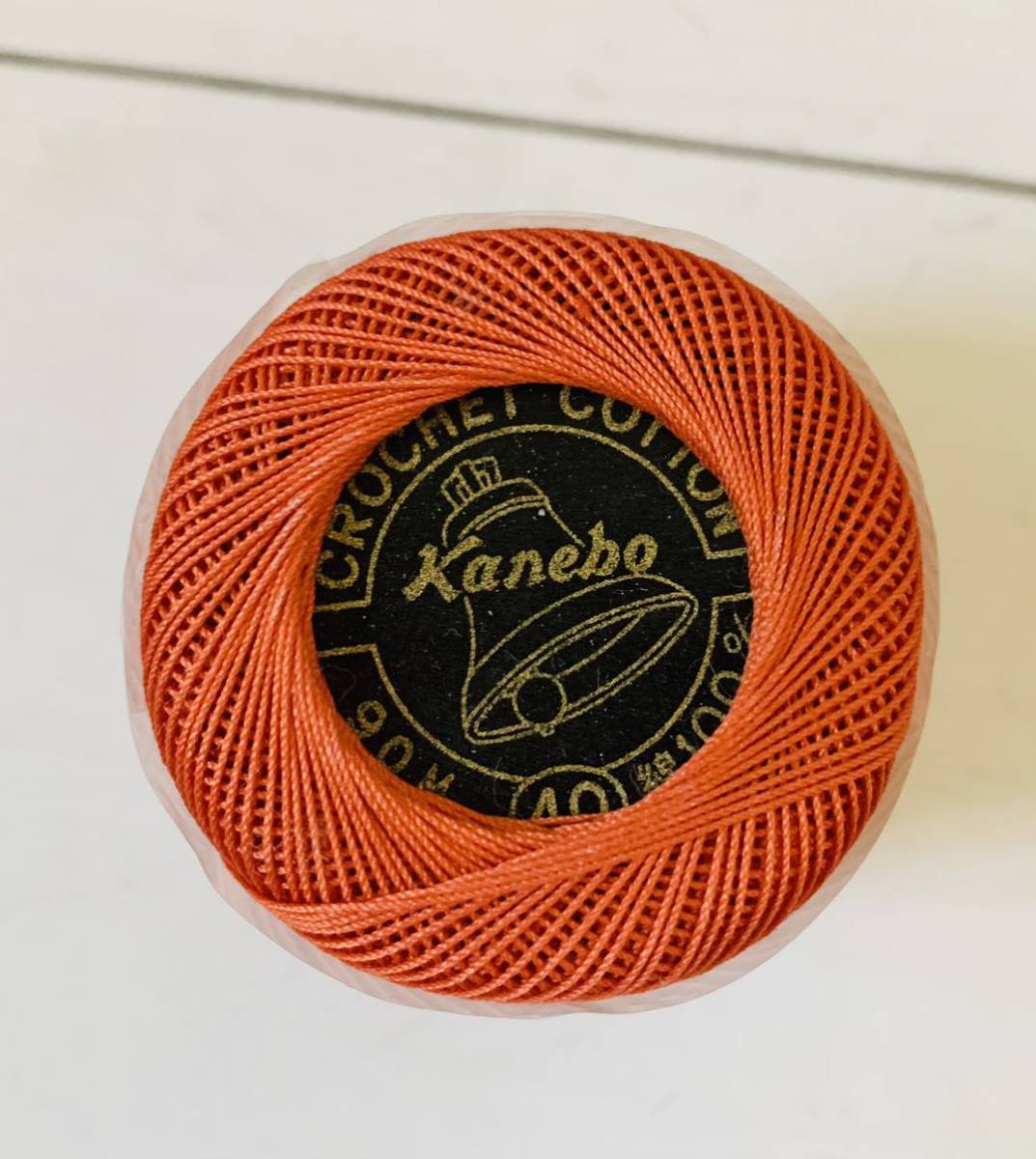 kanebo 40 レース編み糸　CROCHET COTTON 綿100% 90m 赤　5個セット_画像4