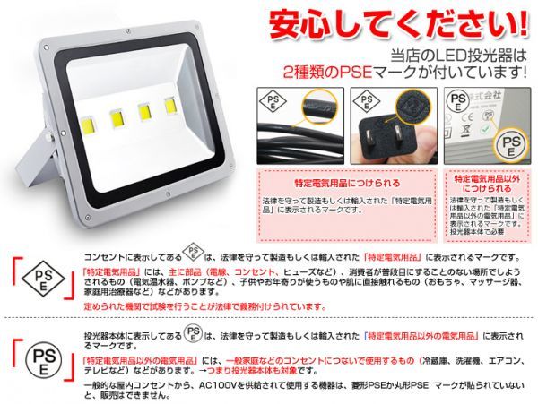 即納!人気 送料込 200W LED投光器 2000W相当 広角130° 3mコード付 昼光色 6500K PSE適合 AC85-265V 看板 屋外 ライト照明 作業灯1個 fld_画像3