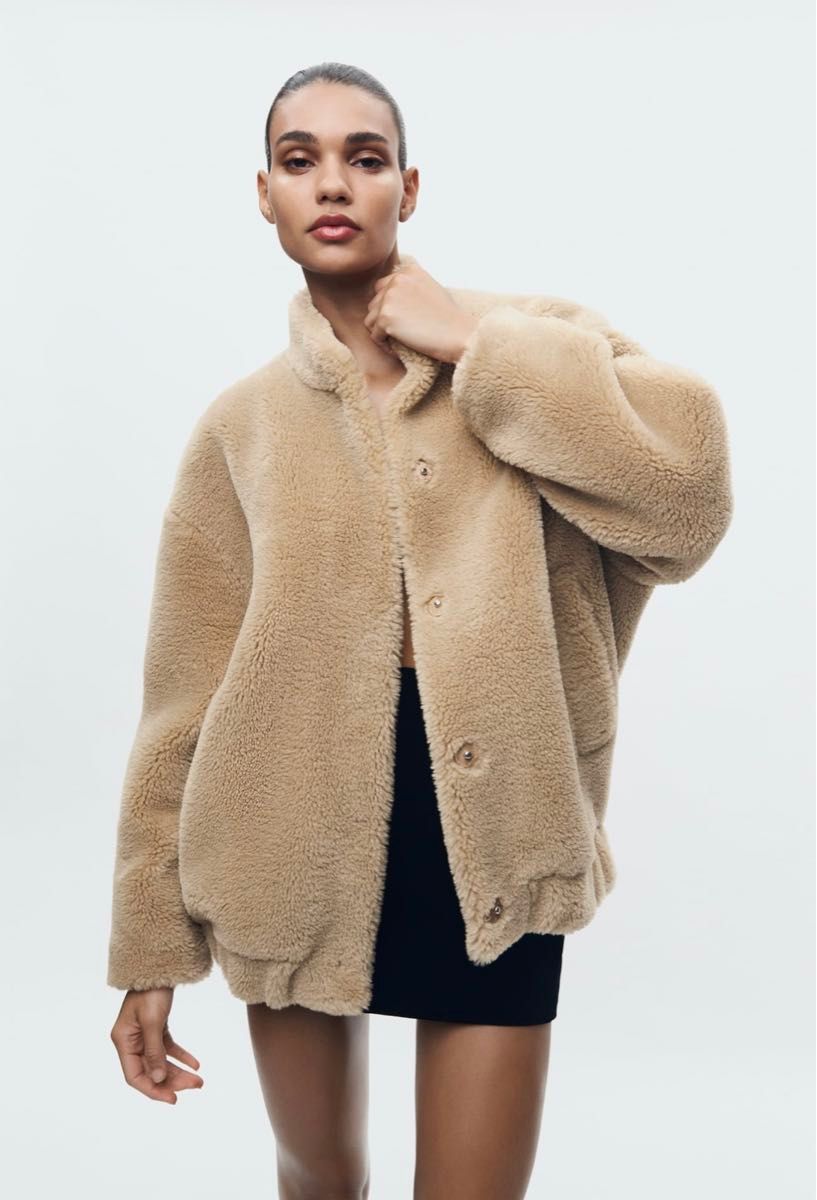 ZARA フェイクボア ボンバージャケット|Yahoo!フリマ(旧PayPay ZARA フェイクボア ボンバージャケット|Yahoo!フリマ(旧PayPay