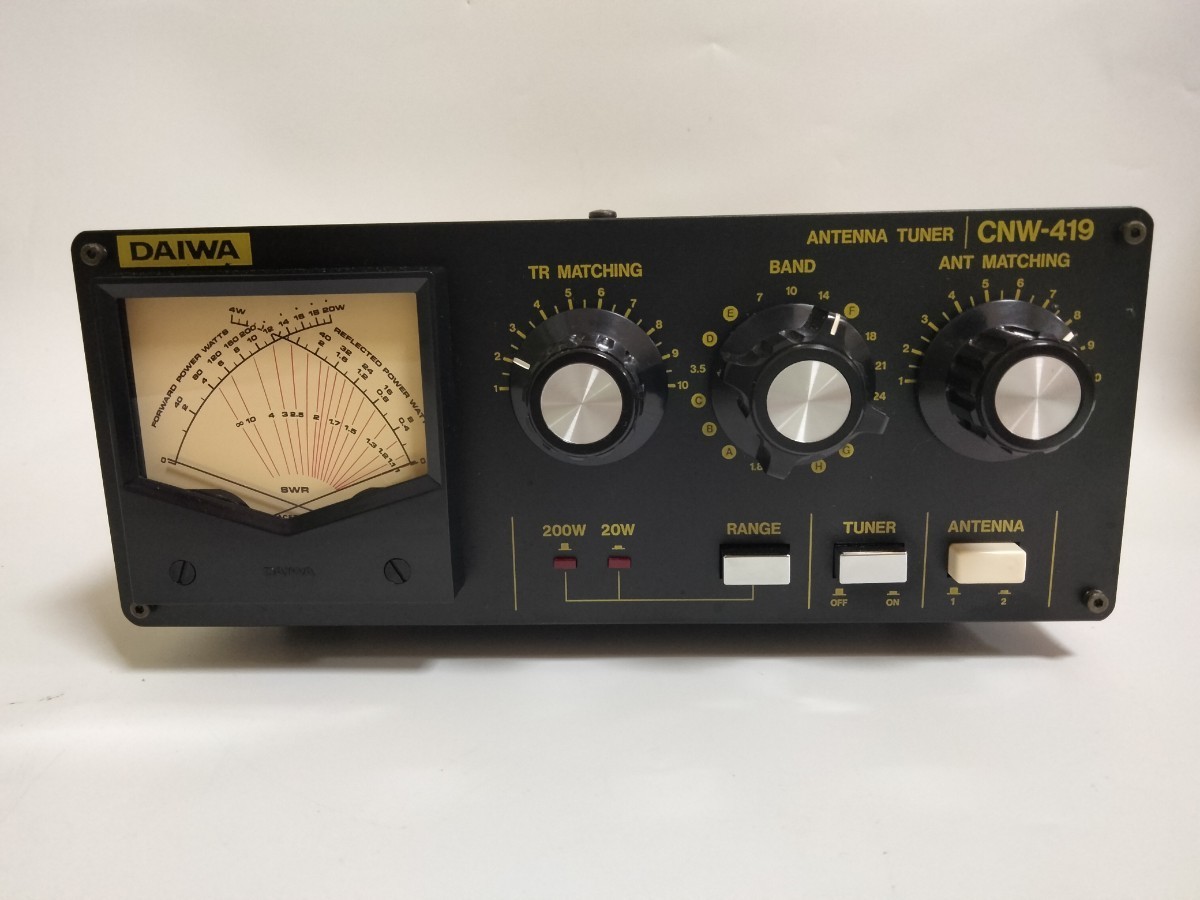 1円スタート！【美品】DAIWA ダイワ アンテナ チューナー 無線機 CNW-419 箱付き ANTENNA TUNER 動作未確認_画像2