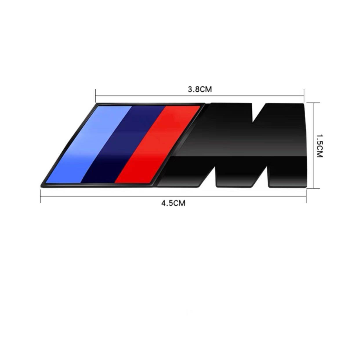 BMW Mスポーツ リアエンブレム　フェンダーエンブレム 立体エンブレム M-Sports ステッカー　ブラック　45mm_画像1