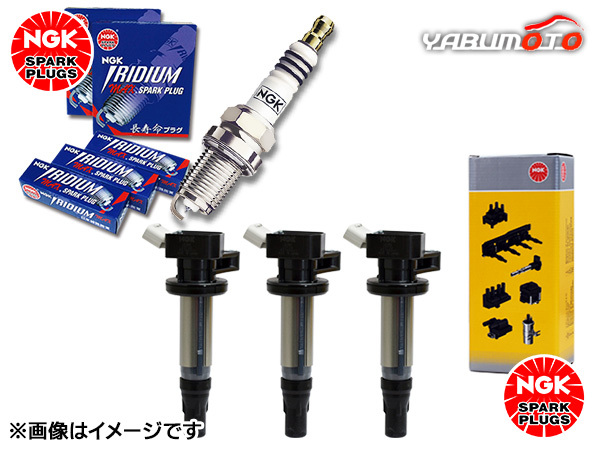 プレオ L275B L285B NGK MAX プラグ イリジウム 91820 LKR6AIX-P 3本 NGK イグニッションコイル 3本セット H22.04~ 送料無料