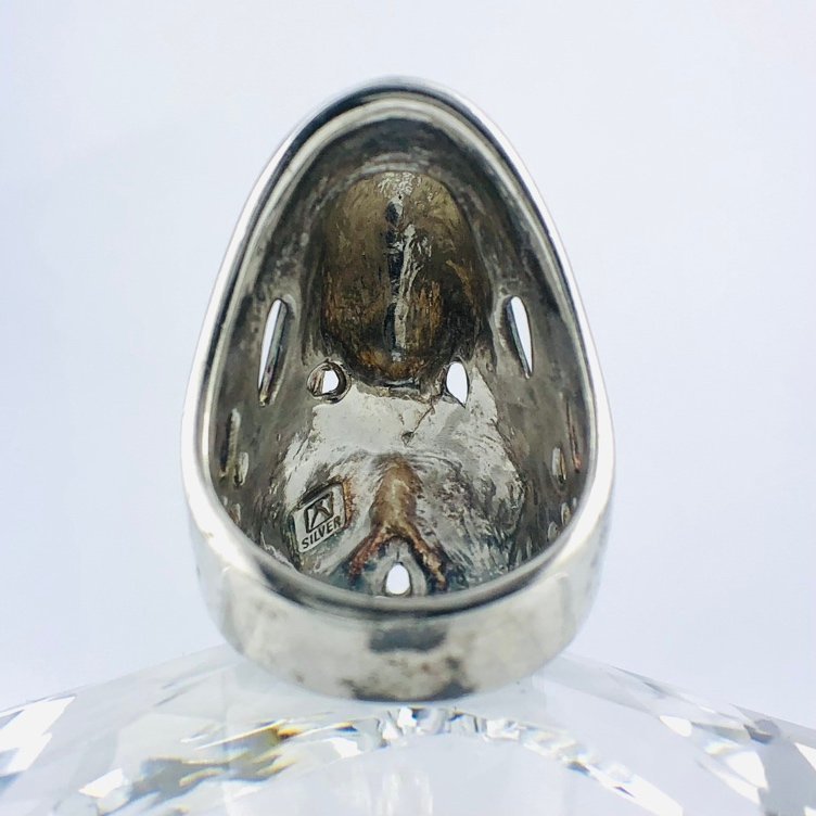 【77】 SILVER リング マリア 聖母 女神 女性 ボリューム感 指輪 シルバー 幅広 幅 4.1㎝ ＃15 20.3ｇ （1417）_画像7