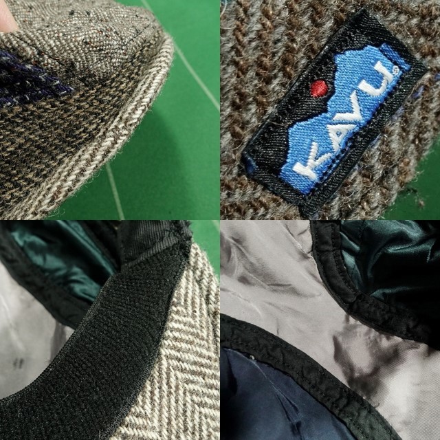 ^KAVU Cub - wool / acrylic fiber material multi cloth hunting cap cap VINTAGE CASSIDY one size beautiful goods!!!^