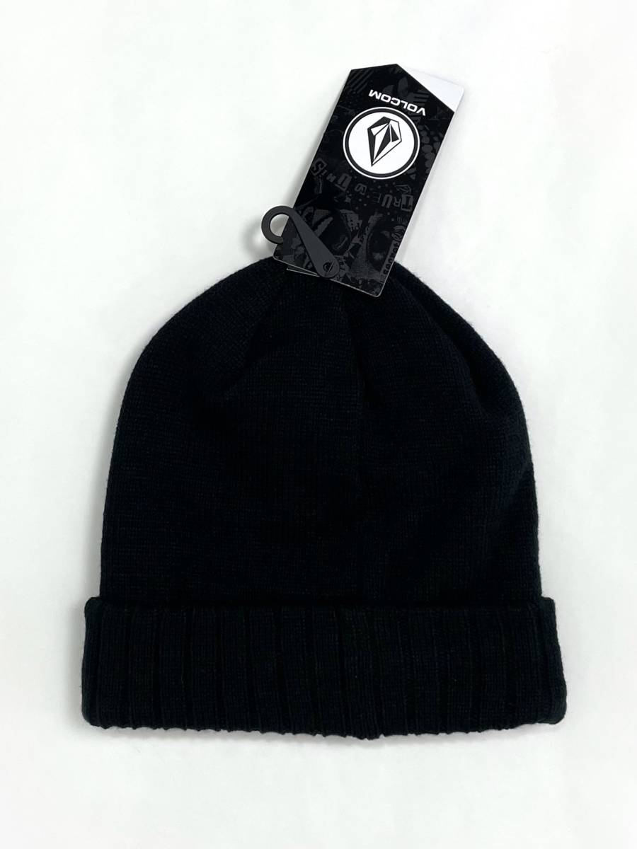 VOLCOM ボルコム D5842301BLK⑤ ビーニー シンプルなニット帽 ブラック色 カフの部分にロゴラベル Beanie ヴォルコム 新品 即決 送料無料_画像7