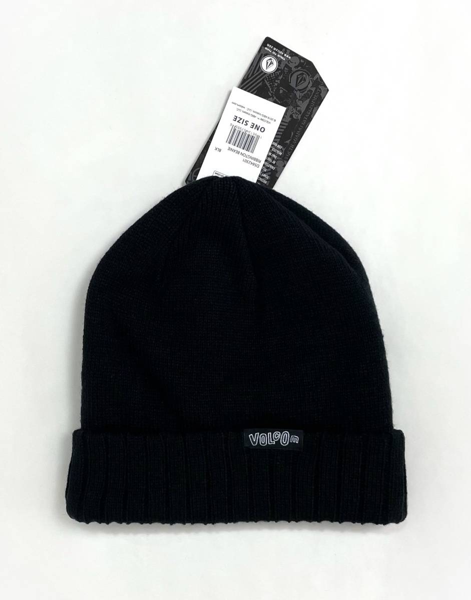 VOLCOM ボルコム D5842301BLK⑤ ビーニー シンプルなニット帽 ブラック色 カフの部分にロゴラベル Beanie ヴォルコム 新品 即決 送料無料_画像6