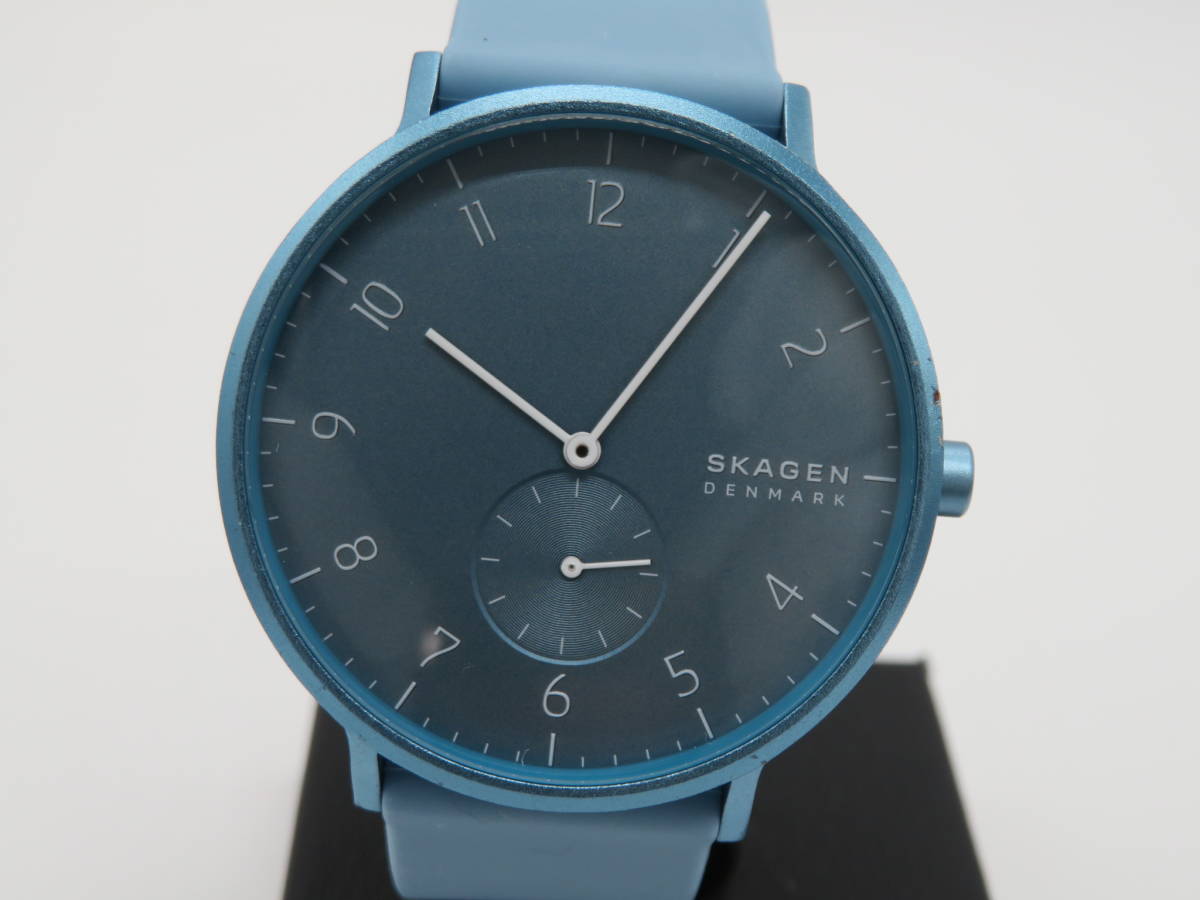 ジャンク品　SKAGEN(スカーゲン）ブルーカラー　腕時計　中古品　W1ー174A　_画像1