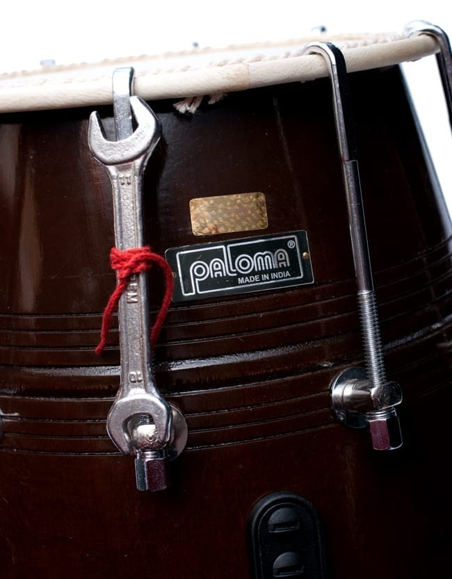 打楽器 インド ドラム 民族楽器 ドーラク(Dholak) インドの両面太鼓 ボルト締め高級タイプ インド楽器_画像7