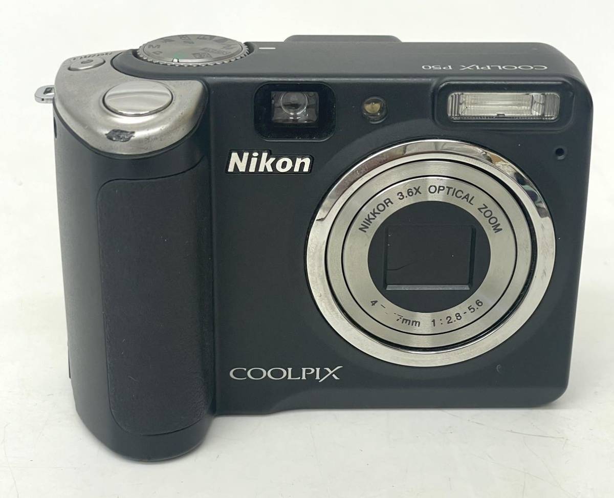 AK☆ 動作確認済み Nikon COOLPIX P50 ブラック コンパクトデジタルカメラ ケース付き ニコン デジカメ_画像3