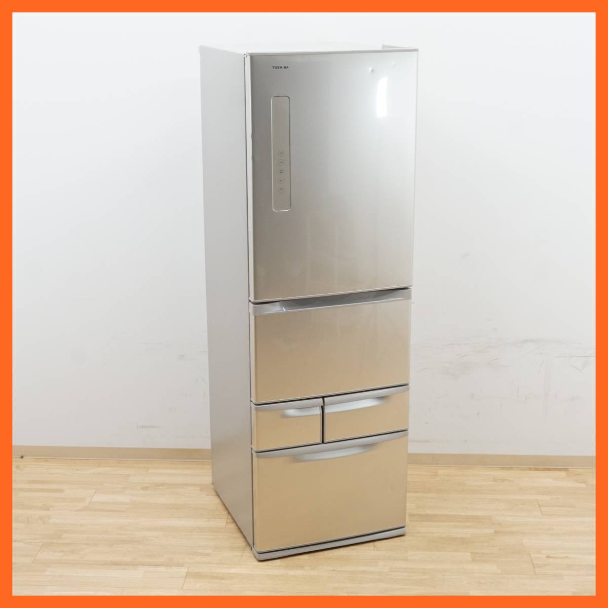  front da:[ Toshiba ]VEGETA Vegeta 5-door freezing refrigerator 411L GR-M41GK(NS) 2018 year right opening .... vegetable . touch panel * free shipping *