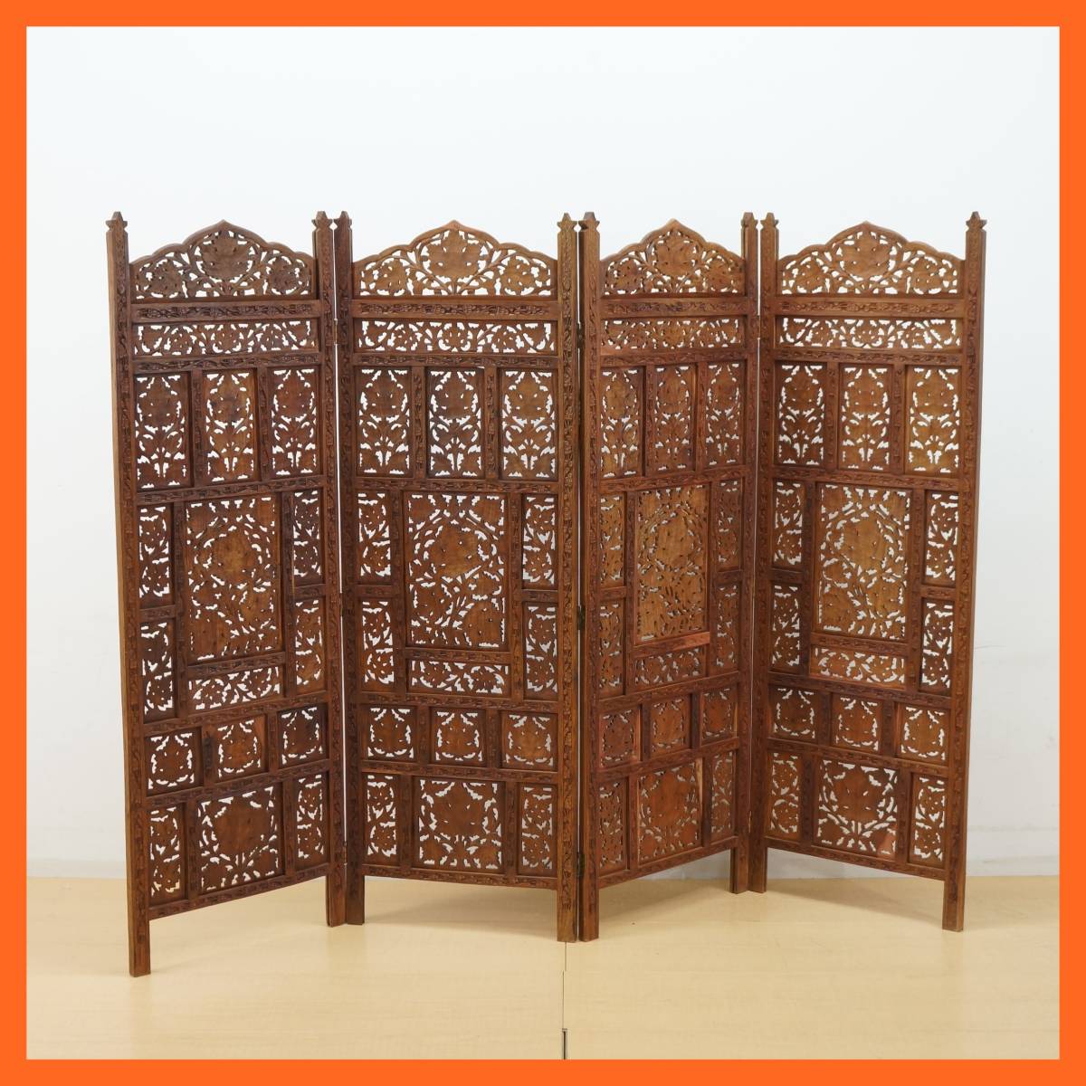  higashi is :[ Asian koroniaru] natural tree ... carving 4 ream partitioning screen width approximately 202. height approximately 151.5. partition folding divider * free shipping *