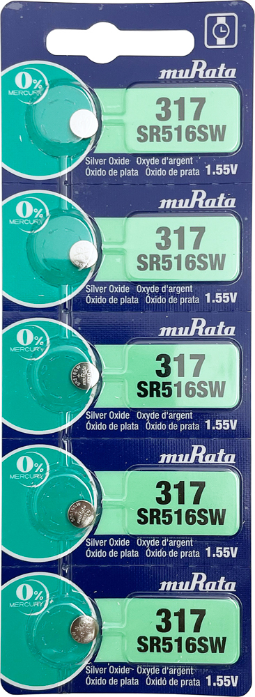 SR516SW(317) for watch acid . silver battery 1 seat 5 piece entering . rice field factory MURATA reverse imported goods new goods unused free shipping *