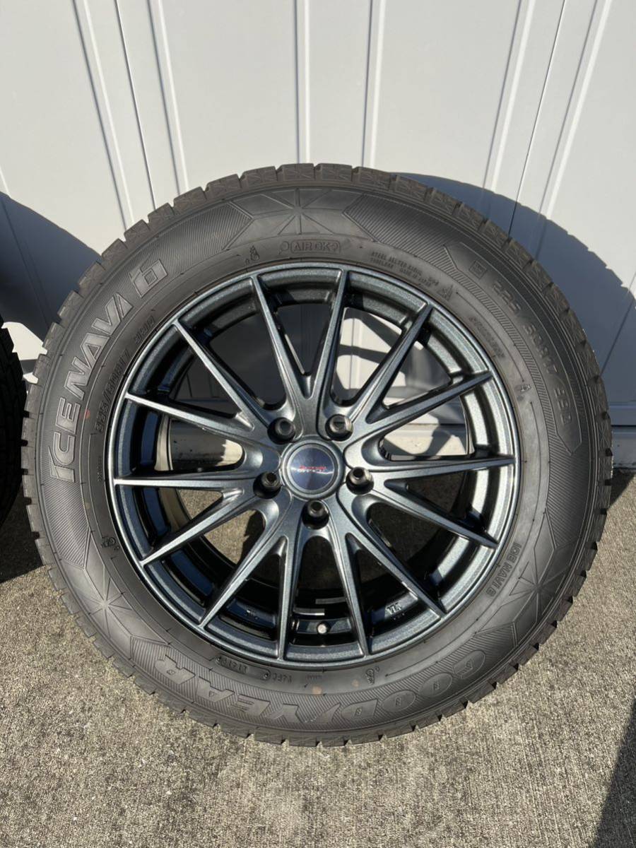 【美品】スタッドレスタイヤ　225/60R17 7J 中古　4本　30アルファード　ヴェルファイア　ウェッズ　グッドイヤー　アイスナビ_画像3