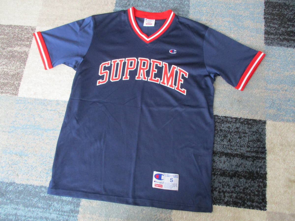 美品★Supreme シュプリーム*Champion チャンピオン★AUTHENTIC オーセンティック メッシュゲームシャツ_画像1