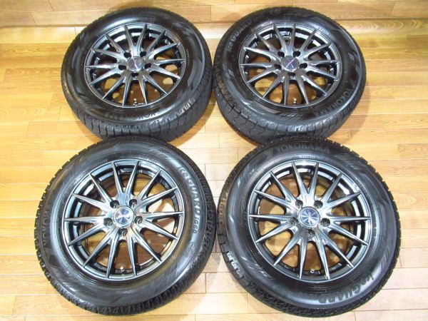 Weds VELVA 6.5J-16 off+40 pcd114.3/5H ヨコハマ iG60 215/60R16 16インチアルミホイール+スタッドレスタイヤ4本 クラウン/マークX/カムリ_画像1