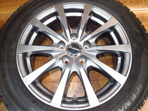 P170シエンタ等 エクシーダー6J-15 off+43 pcd100/5H グッドイヤー ICE NAVI6/8 185/60R15 15インチアルミホイール+スタッドレスタイヤ4本_画像5