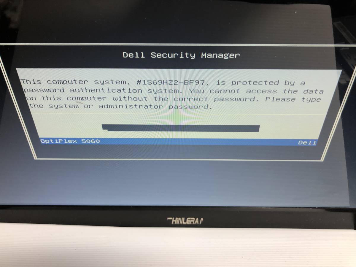 ジャンク扱い 起動確認済　DELL　OptiPlex 5060　 部品取り 研究用に_起動ロックがかかっております。