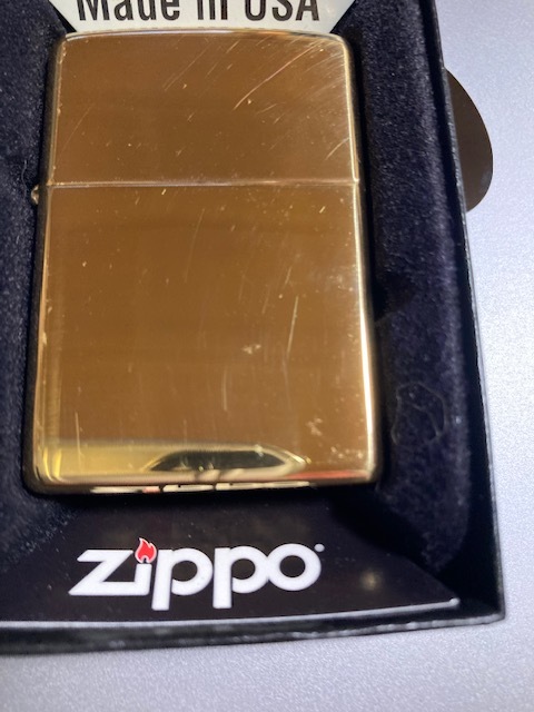 zippo 254B ソリッドブラス,ハイポリッシュ未使用品_画像2