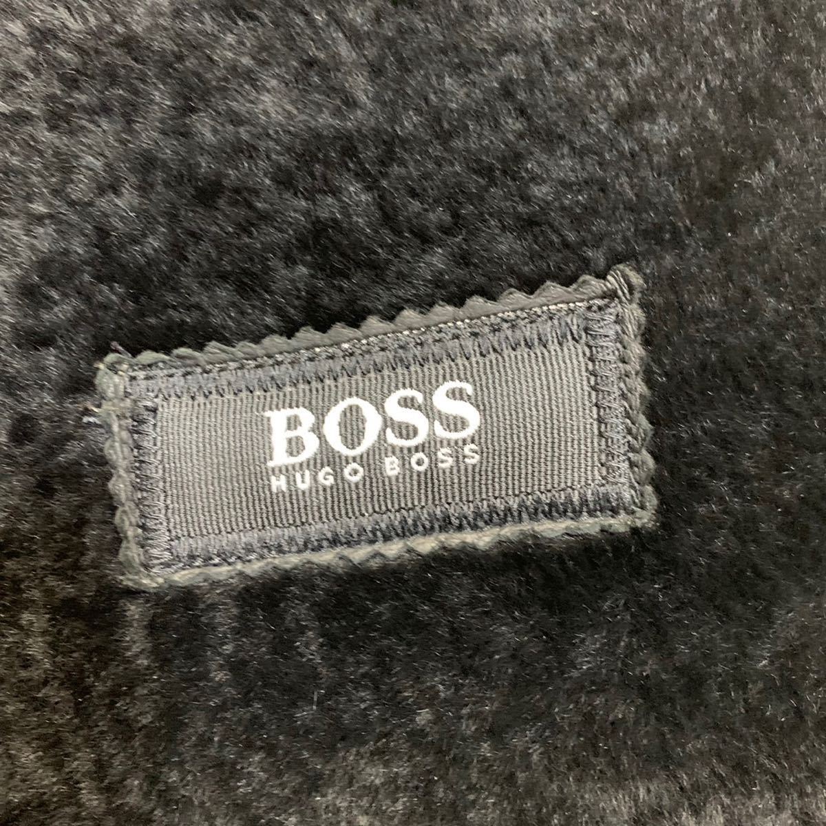 極美品ヒューゴボス『至高の逸品』HUGO BOSS ムートンコート ジャケット 50 XL相当 羊革 ラムレザー ムートン ブラック 黒_画像7