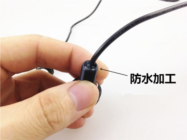 12V 18mm COB 防水 デイライト スポットライト ボルト固定 丸型 埋め込み 強力 ブルー 発光 ブラックボディ 10個 セット WD132_画像7