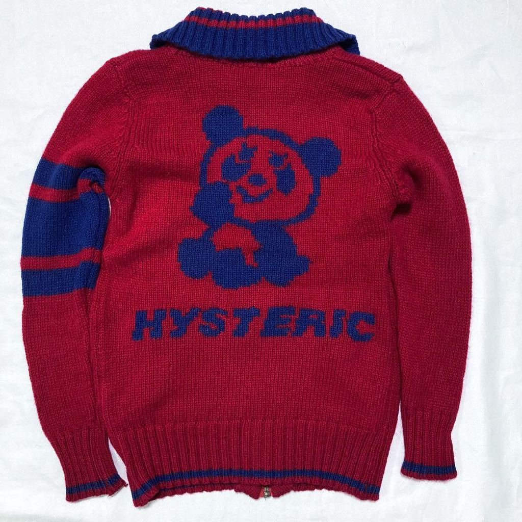 80s 90s レア 希少 初期 HYSTERIC GLAMOUR ヒステリックグラマー パンダ カウチン ニット セーター カーディガン ハンドニット レタード_画像1