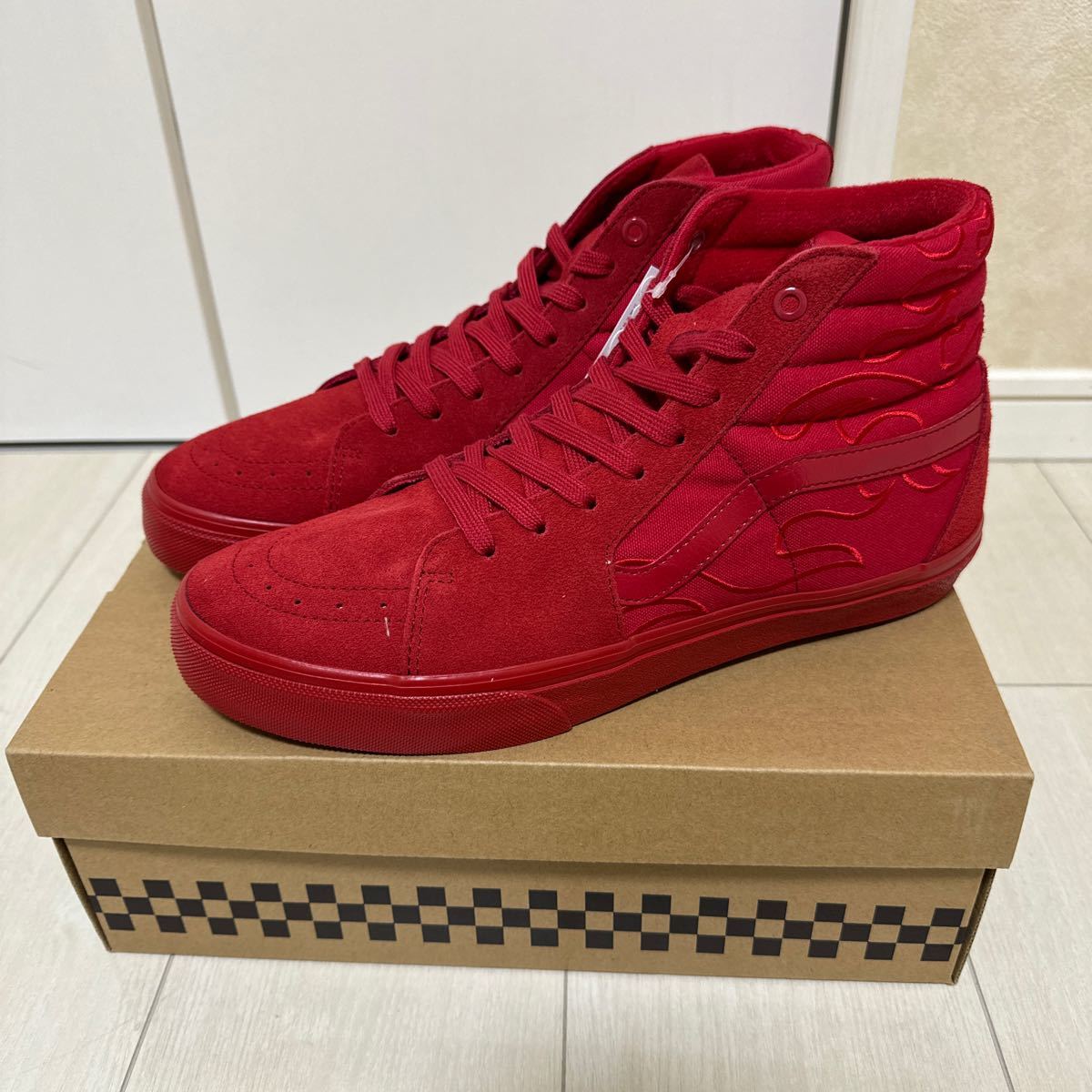 VANS/バンズ　ハイカットSk8-HI VOLCANO27.5cm スケーター　赤　レッド_画像1