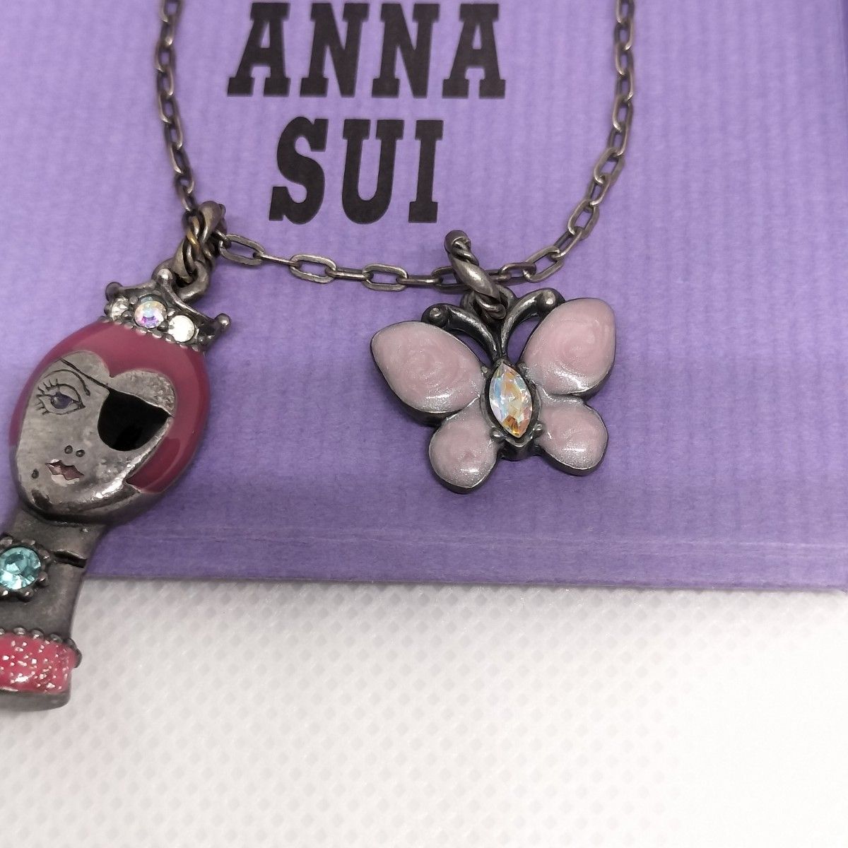 限定品 ANNA SUI アナスイ アナスイドール ドーリーガール パピヨン 蝶々  ネックレス ペンダント