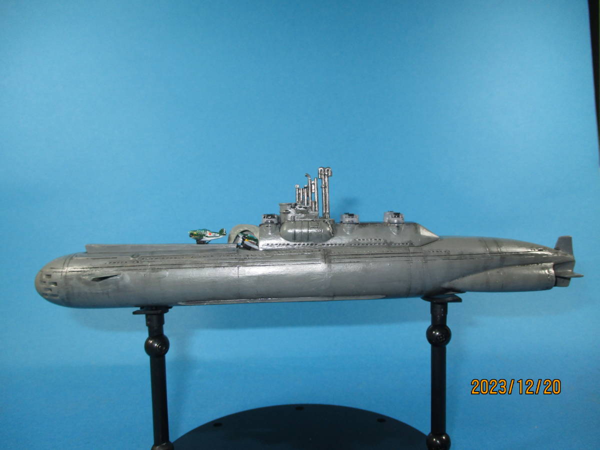 1/700 完成品 紺碧の艦隊 潜伊500型 初号艦 伊501 水神号 メタル製 水上戦闘爆撃機 春嵐 2機搭載_画像4