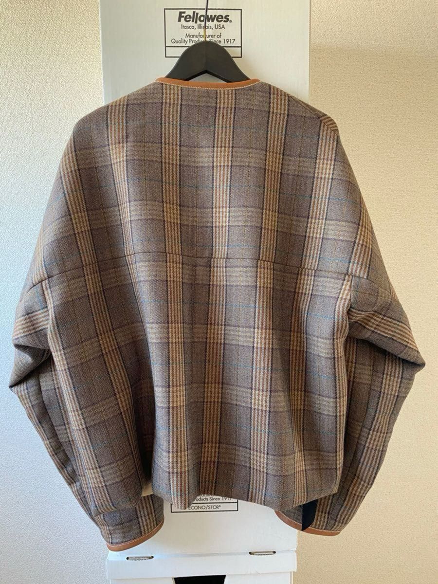 SUNSEA 19AW REVERSIBLE CARAMEL CHECK BLOUSON キャメル　ブルゾン　2 M