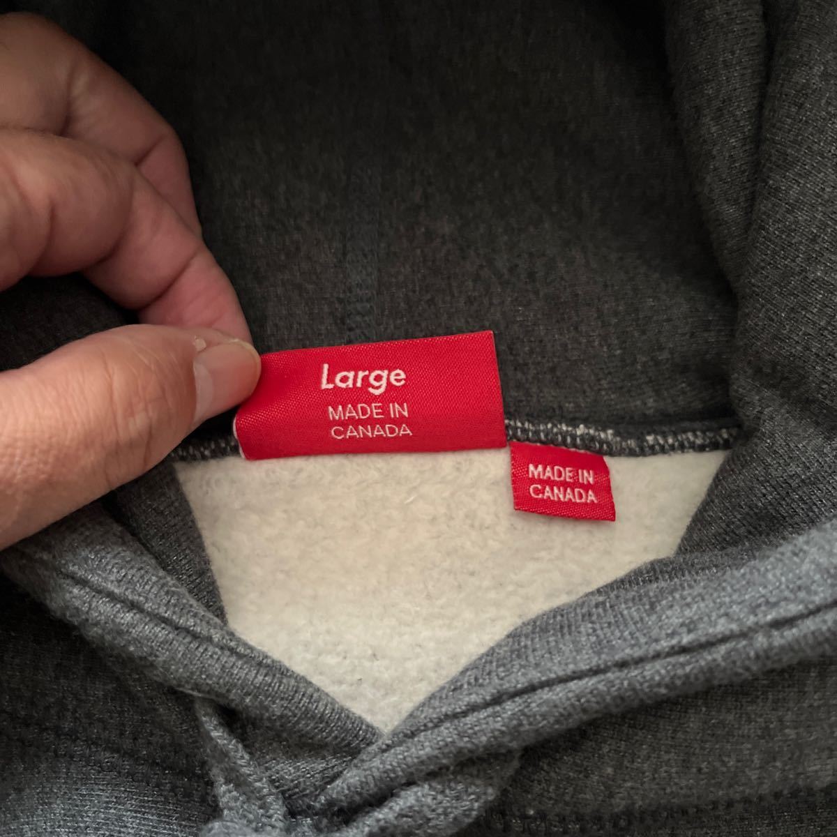 チャコールグレー L 21F/W Supreme Box Logo Hooded Sweatshirt シュプリーム ボックスロゴ フーデッド パーカ_画像8