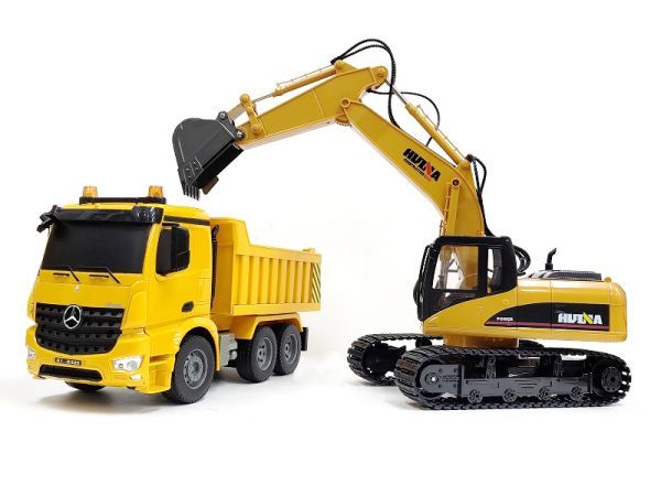 【はこぽす対応商品】 【お買い得セット】2.4GHz 1/14 2種類セット ダンプカー AROCS(アロクス) メルセデスベンツ 1/20 大型パワーショベルラジコン/2.4GHz トラック、トレーラー