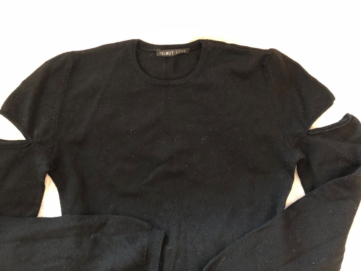 ヘルムートラング HELMUTLANG 本人期 カットアウト 丸首ニット ヘルムートラング HELMUTLANG 本人期 カットアウト 丸首ニット