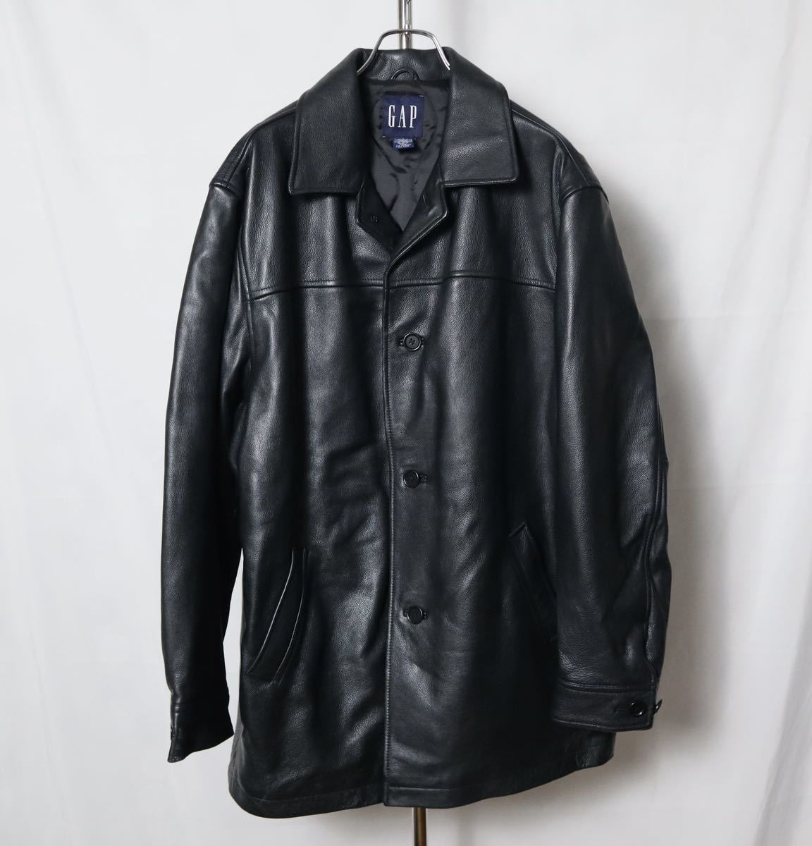 90s オールドギャップ レザーカーコート GAP leather 90年代 L メンズ ジャケット 革ジャン Schott コート ショット LONDON Paul Smith_画像1