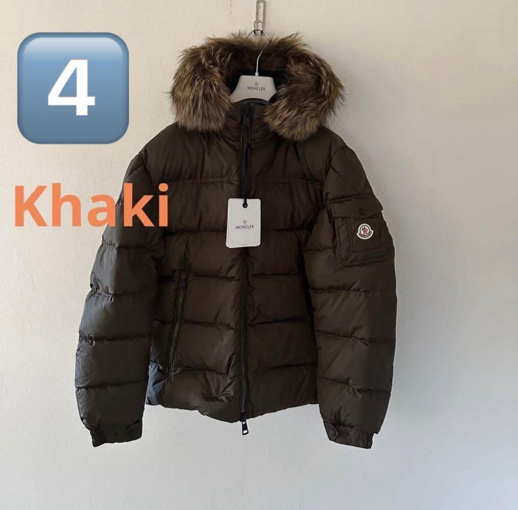 サイズ4 Moncler Marque マルク　khaki ファー付ダウン　Byron_画像1