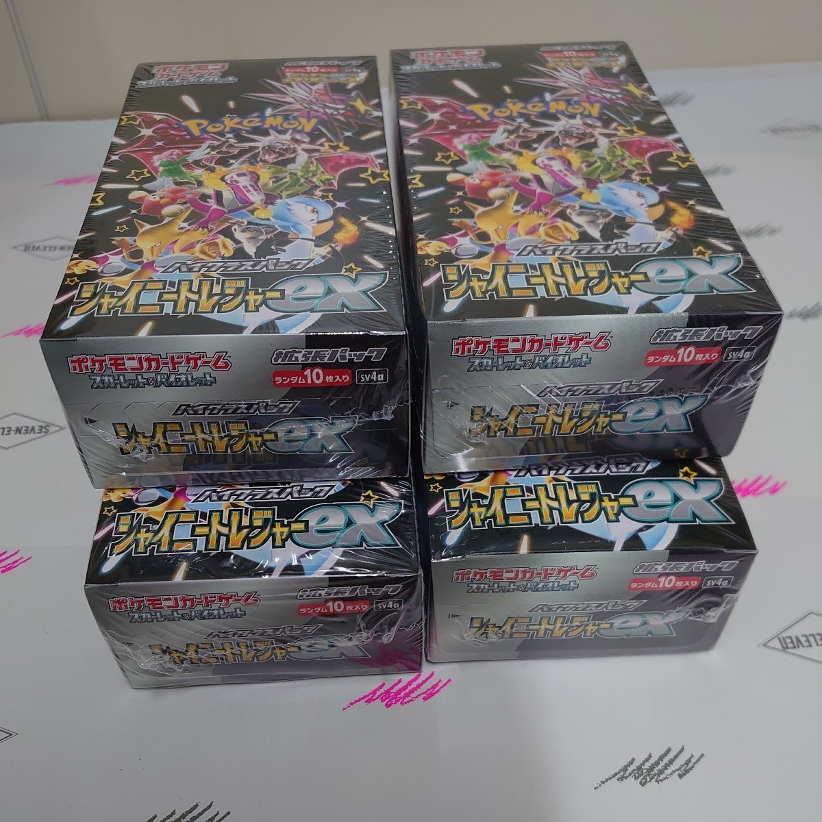 【新品未開封シュリンク付き】ポケモンカードゲーム シャイニートレジャーex 4BOX