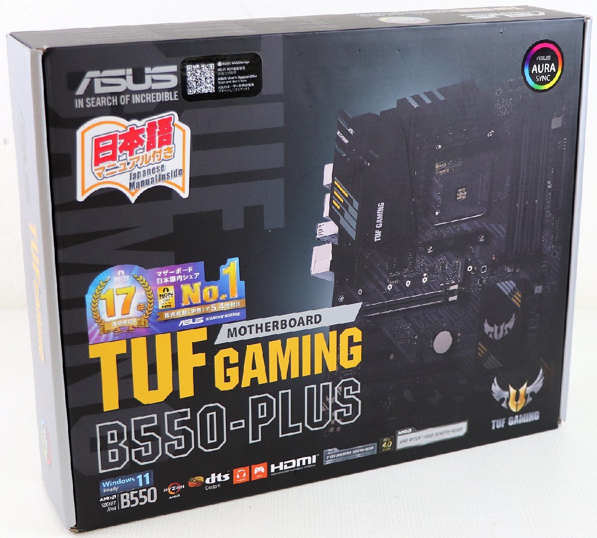 S♪中古品♪マザーボード 『TUF GAMING B550-PLUS』 ASUS 第3世代 AMD Ryzenプロセッサーに対応 ATXマザーボード ※ケーブル欠品_画像1