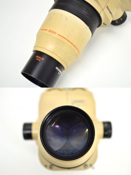 KM521●現状品●OLYMPUS オリンパス　三眼 実体顕微鏡　SZ6045TR・SZ-ST　SC35カメラ付　ジャンク_画像9