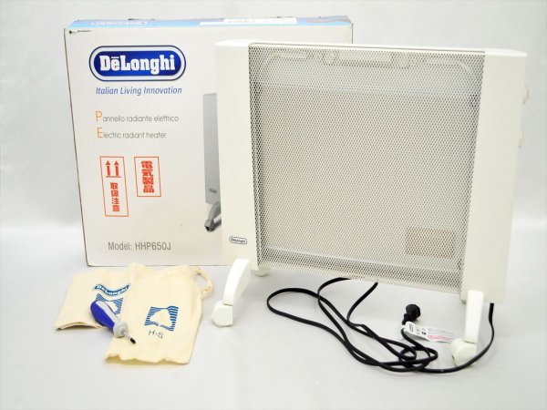 KM518●中古品●DeLonghi デロンギ HHP650J　ミニパネル型 遠赤外線マイカヒーター パネルヒーター_画像1