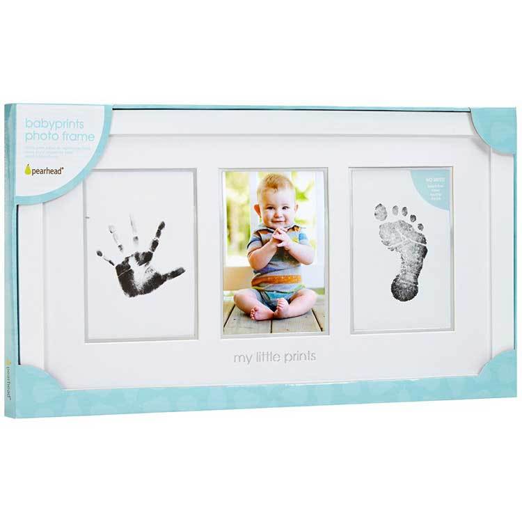  celebration of a birth inside festival . hand-print pair type picture frame pair head baby print photo frame photograph inserting pearhead 13032