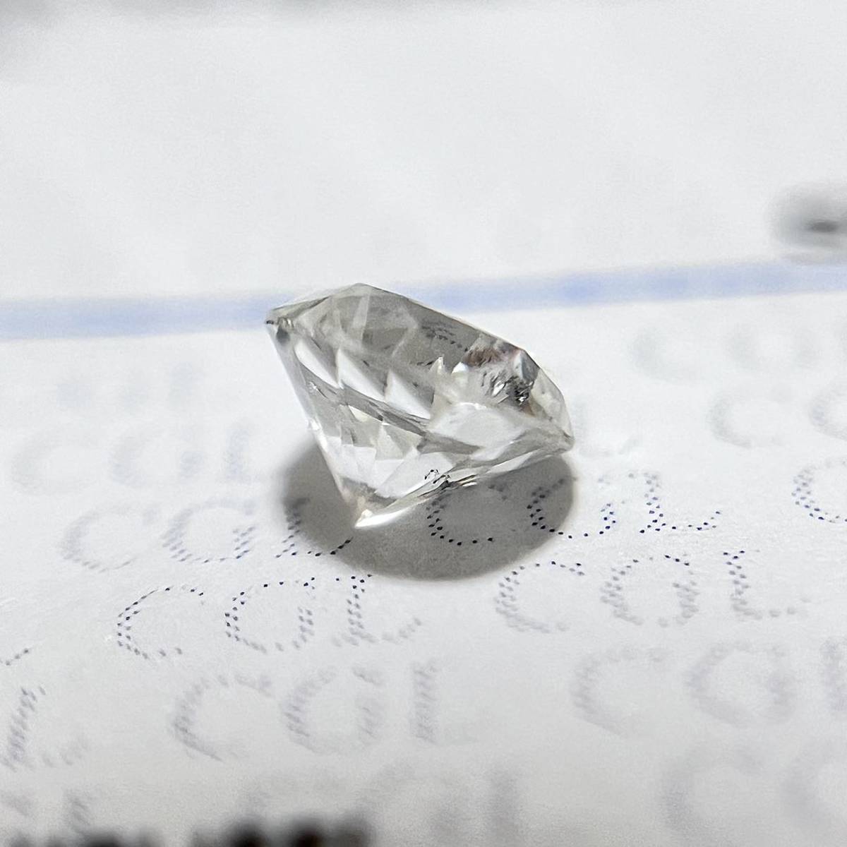 D 0.418ct F SI-1 GOOD 天然　ダイヤモンド　ダイヤ　ルース　中央宝石　ソーティング　 1円_画像3