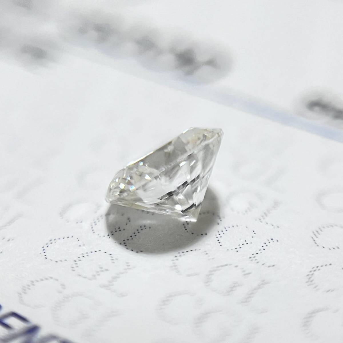D 0.440ct F VVS-2 VERY GOOD 天然　ダイヤモンド　ダイヤ　ルース　中央宝石　ソーティング　 1円_画像5