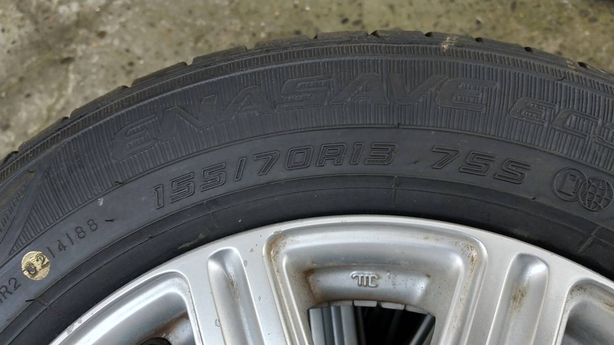 Reol 13x4.5jj +43 PCD100 4穴 DUNLOP ENASAVE EC300+ 2023年製 155/70R13 ４本セット!! 　_画像7