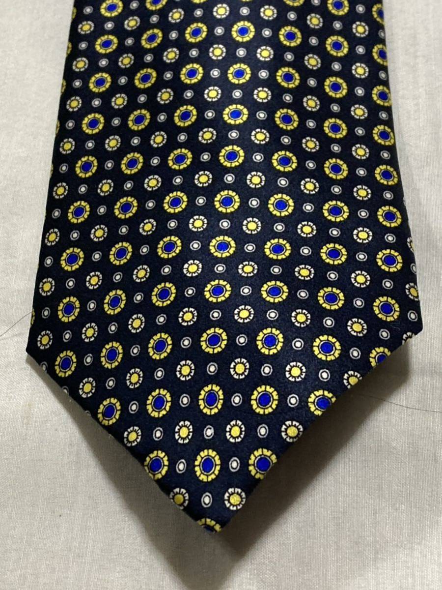  unused necktie Roberta Baldini(FIRENZE) ( navy blue color . pattern ) silk 100% total length ( approximately )140cm