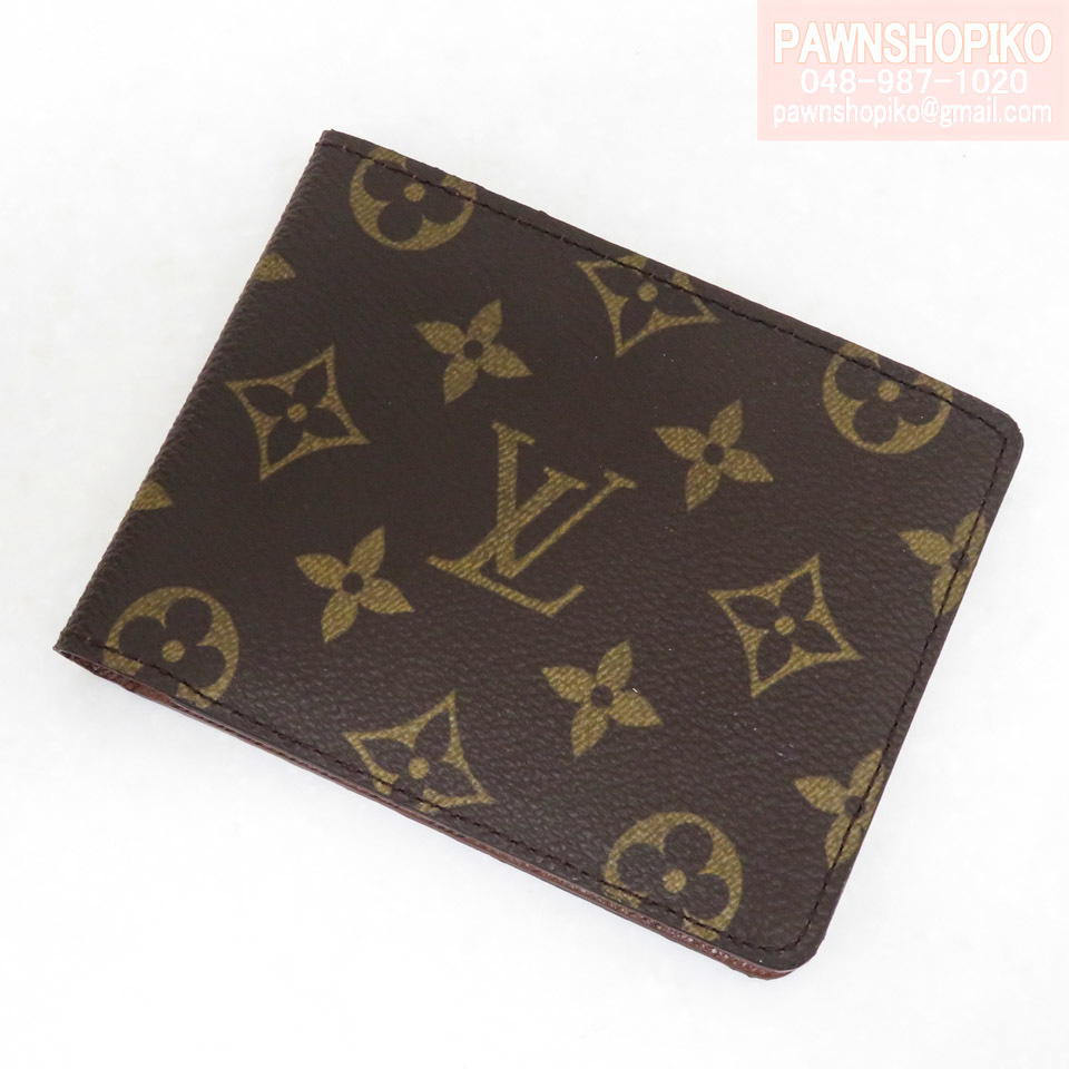 ルイヴィトン LOUIS VUITTON モノグラム ポルトフォイユ・ミュルティプル／二つ折り札入れ 旧型 M60895 RA1012 極美品 [質イコー]の画像1